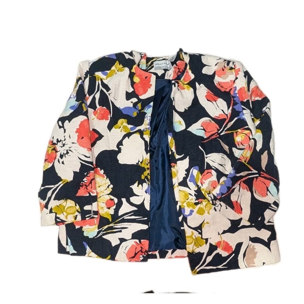 Alfred Dunner Petite Floral Open Front Jacket Blazer Size 8P